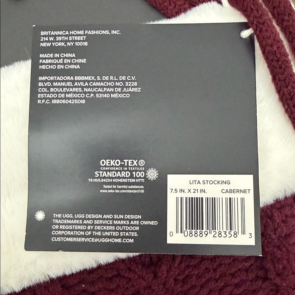 UGG Lita Christmas Stocking set of 2 - Picture 3 of 4